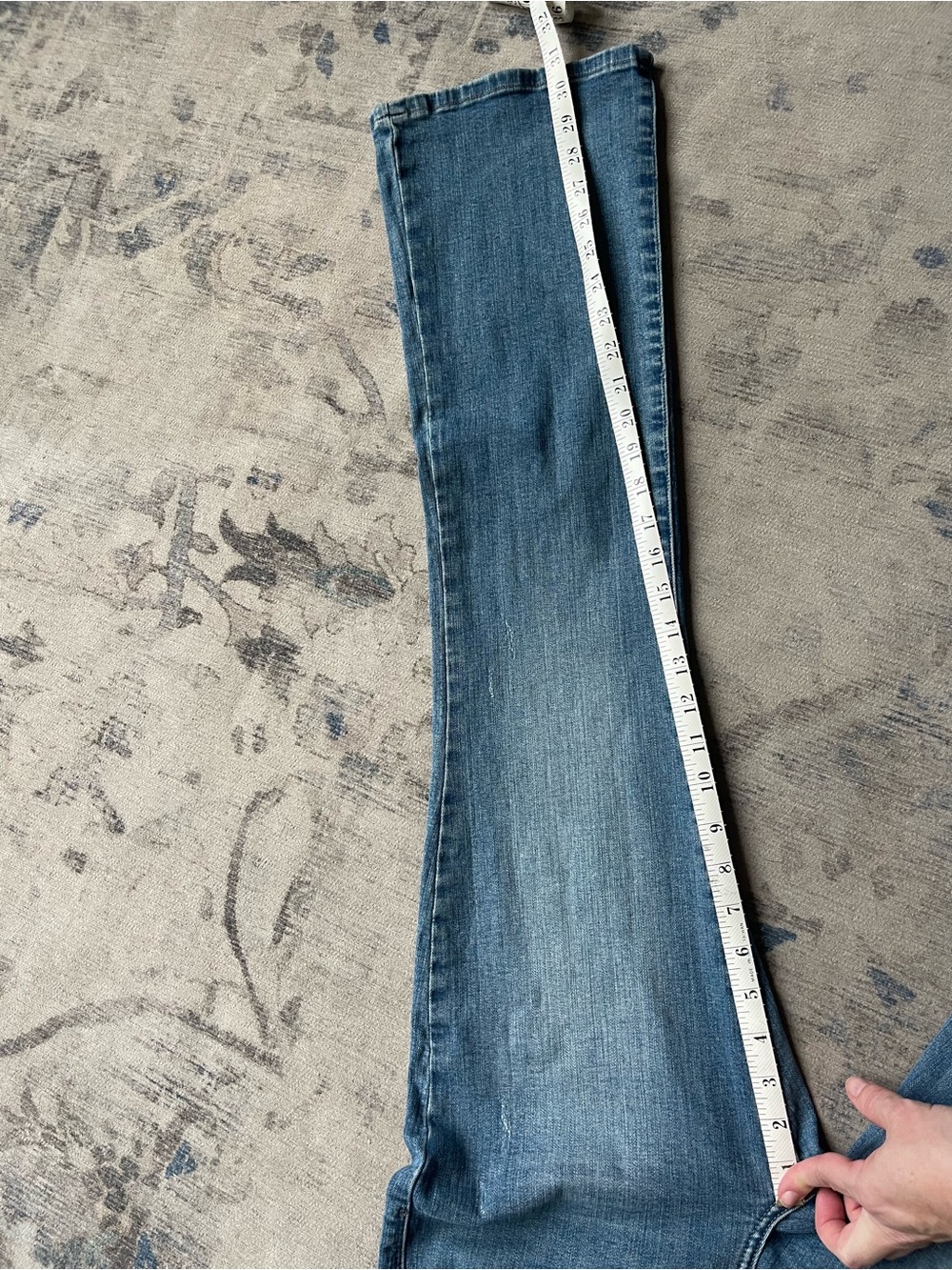 Cosmic Blue Love Flare Jeans Size 29 Light Wash Stretch Denim Bootcut Y2K - Picture 6 of 6
